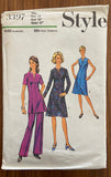 Style 3397 vintage 1970s dress or tunic and trousers pattern. Bust 36