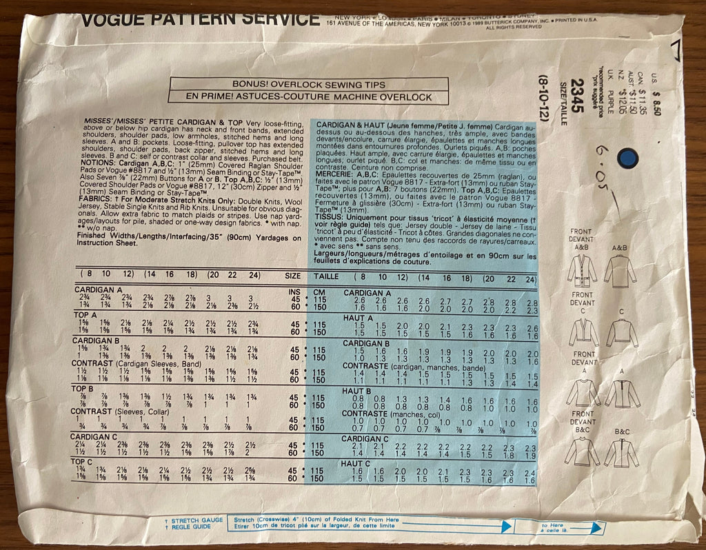 Butterick B4086 6 easy sew skirts sewing pattern. Waist 44, 46 1/2, 49 inches