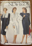 New look 6078 vintage 1980s dress pattern. Bust 40, 42, 44, 46, 48 inches