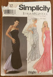 Simplicity 5237 vintage 1980s Jessica McClintock evening wedding gown sewing pattern
