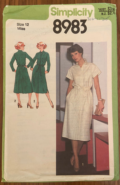 Copy of Simplicity 8983 vintage 1970s dress pattern Bust 34 inches