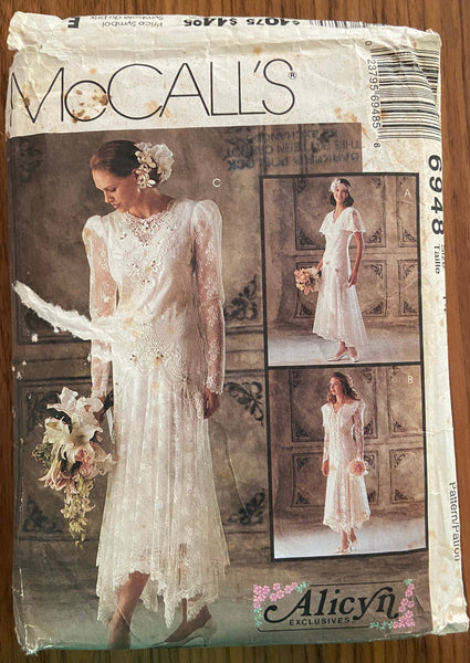 McCall's 6948 Alicyn bridal and bridesmaid dress pattern Bust 36  inches