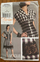 Vogue v8353 Divine details dress sewing pattern Bust 31 1/2, 32 1/2 inches