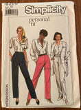 Simplicity 9399 vintage 1980s personal fit pants sewing pattern. Waist 25 inches, hip 33 inches