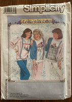 Simplicity 9270 vintage1980s Daisy Kingdom pullover top sewing pattern. Bust 30 1/2 to 46 inches