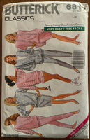 Butterick 6817 vintage 1980s jacket, top, shorts, pants and skirt sewing pattern. Bust 38 - 44 inches