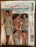 McCall's M5335 lined jacket, skirt and pants sewing pattern Bust 38, 40, 42, 44 inches