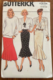 Butterick 3975 vintage 1980s skirt sewing pattern