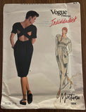 Vogue 1894 vintage 1980s dress sewing pattern. Vogue Paris Original Claude Montana Bust 32 1/2 inches