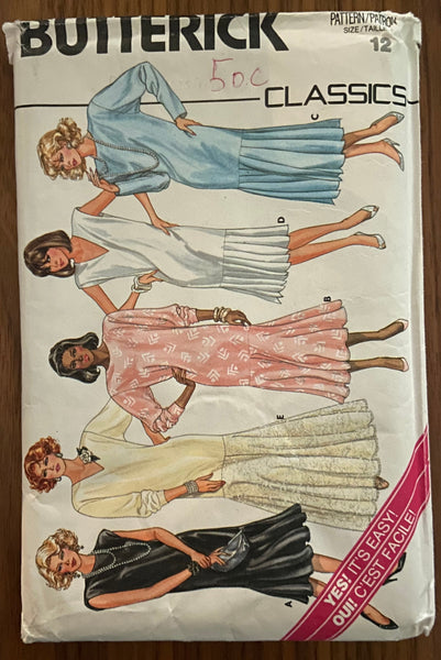 Butterick 3579 vintage 1980s dress pattern. Bust 34 inches