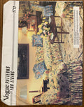 Vogue 1711 vintage 80s couch sofa and armchair slipcovers in 2 styles and pillow cushion covers pattern.