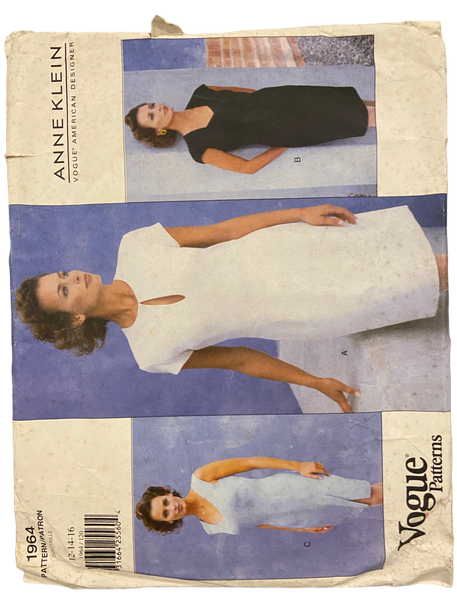 Vintage 1964 vogue American Designer Anne Klein dress pattern Bust 34, 36 inches