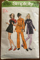 Simplicity 9767 vintage 1970s dress or tunic and pants pattern. Bust 32.5