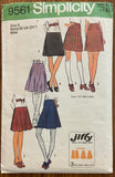 Simplicity 9561 vintage 70s skirt pattern. Waist 24 inches