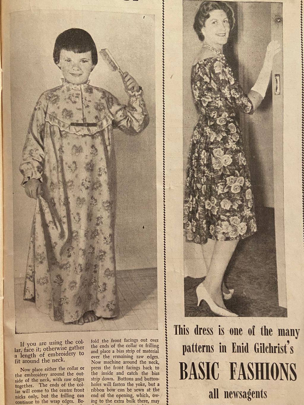 Enid Gilchrist Undies, beach and sleep wear children's pattern book early 1960s, contains many draftable patterns