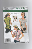 Simplicity 1590 H5 reissued vintage 1940s sewing pattern