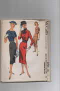 McCall's 3792 vintage 1950s jacket, blouse and skirt sewing pattern
