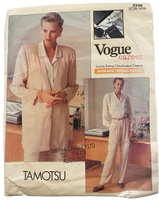 Vogue career vintage 1980s Tamotsu jacket, shirt, pants pattern Bust 36, 38, 40 inches
