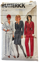 Butterick 4605 vintage 1980s tunic, skirt and pants sewing pattern. Bust 34 inches