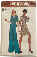 Simplicity vintage 1970s dress or top and pants pattern