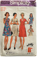 Simplicity 6079 vintage 1970s dress sewing pattern