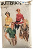 Butterick 6807 vintage 1980s tops sewing pattern