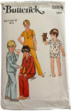 Butterick 5998 vintage 1970s child's pajamas sewing pattern
