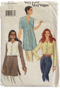 Vogue 9174 vintage 1990s top and tunic sewing pattern