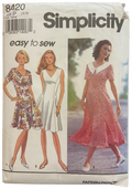 Simplicity 8420 vintage 1990s dress sewing pattern