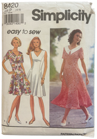 Simplicity 8420 vintage 1990s dress sewing pattern