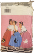 Butterick 4114 vintage 1990s 1950s skirt costume sewing pattern