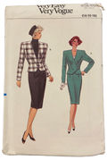 Very easy very vogue 9658 vintage 1980s jacket and skirt sewing pattern Bust 36 inches