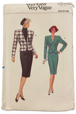 Very easy very vogue 9658 vintage 1980s jacket and skirt sewing pattern Bust 36 inches