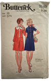 Butterick 3140 vintage 1970s dress pattern. Bust 32.5 inches
