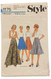 Style 1175 vintage 1970s skirt sewing pattern. Waist 30 inches