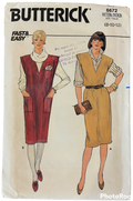 Butterick 6672 vintage 1980s jumper or pinafore sewing pattern Bust 31.5, 32.5,34 inches