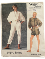 Vogue 1348 vintage 1980s Vogue American Designer Carol Horn jumpsuit sewing pattern Bust 31.5 inches