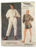 Vogue 1348 vintage 1980s Vogue American Designer Carol Horn jumpsuit sewing pattern Bust 31.5 inches