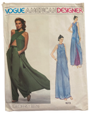 Vintage 1970s Vogue American Designer Geoffrey Beene tunic and pants sewing pattern. Bust 32.5 inches