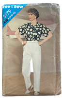 Butterick 5179 vintage 70s blouse and pants pattern Bust 31.5, 32.5, 34 inches.