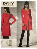 Vogue  American Designer v1194 DKNY Donna Karan New York dress sewing pattern Bust 31.5, 32.5, 34. 36 inches