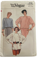 Very easy vogue 9194 vintage 1980s top sewing pattern Bust 31 1/2 - 32 1/2 - 34 inches