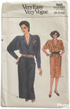 Very easy very vogue 9368 vintage 1980s dress sewing pattern Bust 31.5, 32.5, 34 inches