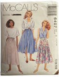 McCall's 6407 vintage 80s skirts sewing pattern.