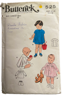 Butterick 525 vintage circa 1950s child's buster suit sewing pattern. Size 2