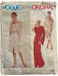 Vintage 1980s Vogue 2523 Paris Original Pierre Balmain evening dress sewing pattern. Bust 31.5 inches