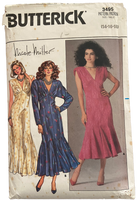 Butterick 3495 vintage 80s Nicole Miller dress sewing pattern. Bust 36, 38, 40 inches.
