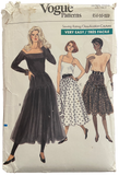 Vogue 7731 vintage 80s tiered skirt sewing pattern. Waist 28, 30, 32 inches.