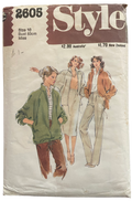 Style 2605 vintage 1970s jacket skirt and pants pattern Bust 32 inches