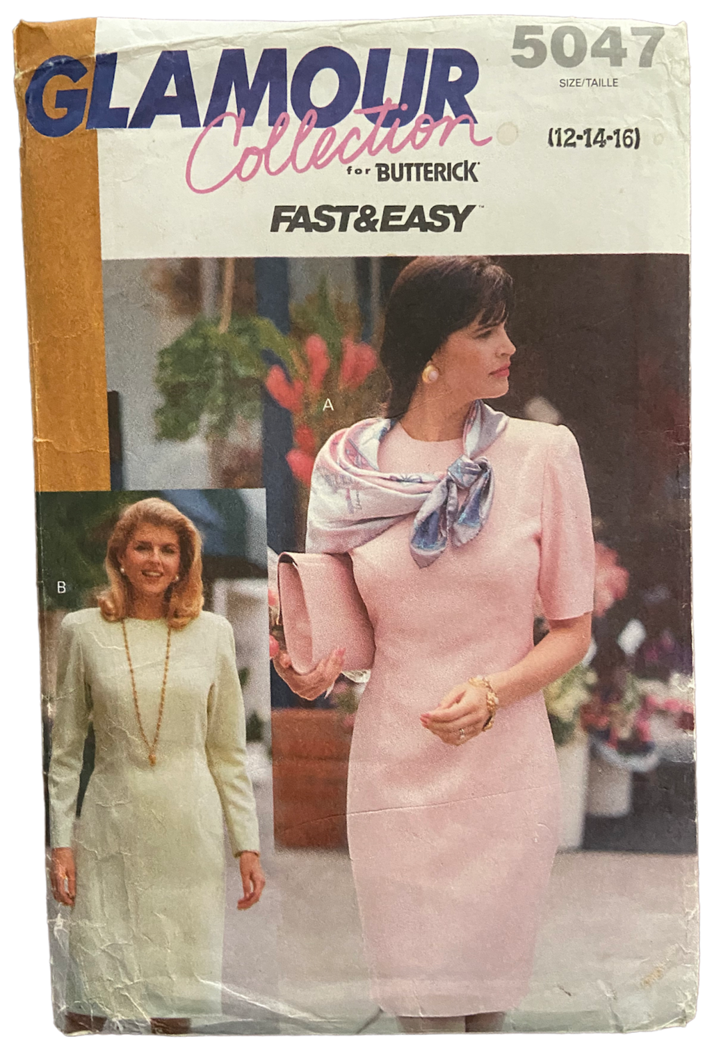 Butterick 5047 vintage 1990s dress sewing pattern. Bust 34, 36, 38